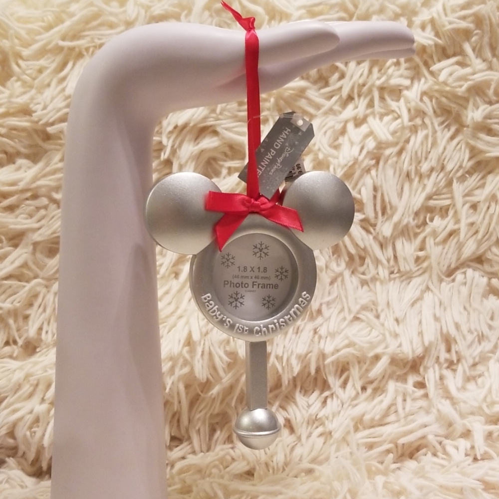 Disney Parks Mickey Rattle Baby's 1st Ornament